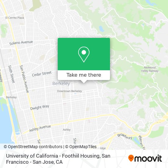 Mapa de University of California - Foothiil Housing