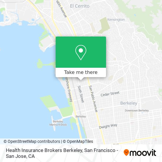 Health Insurance Brokers Berkeley map