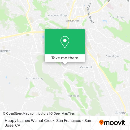 Mapa de Happy Lashes Walnut Creek