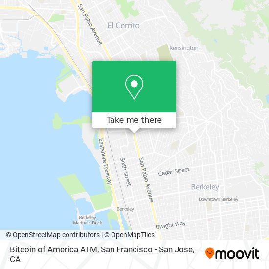 Mapa de Bitcoin of America ATM