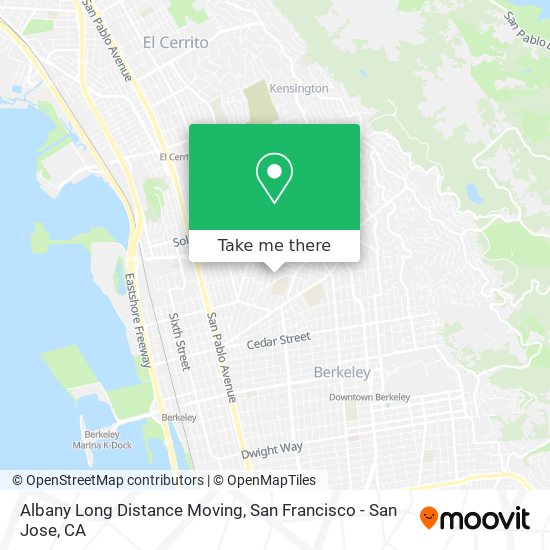 Albany Long Distance Moving map