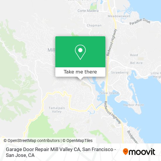 Garage Door Repair Mill Valley CA map