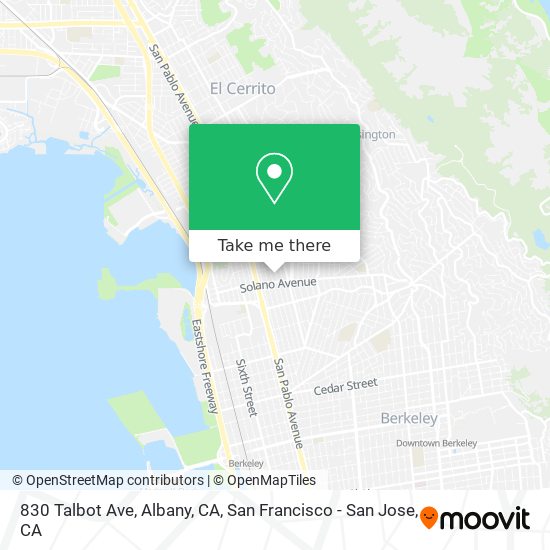 830 Talbot Ave, Albany, CA map