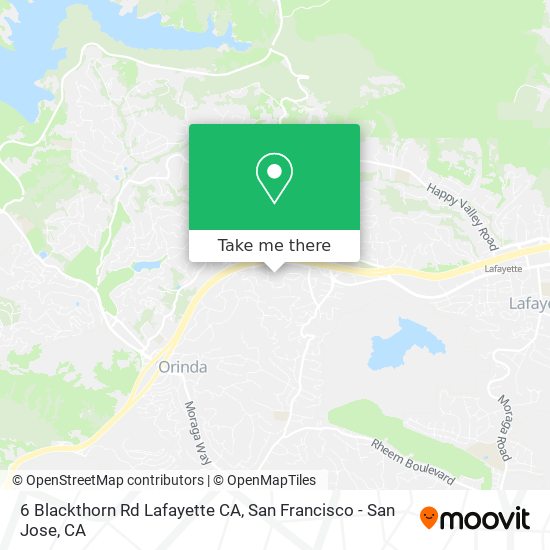 Mapa de 6 Blackthorn Rd Lafayette CA