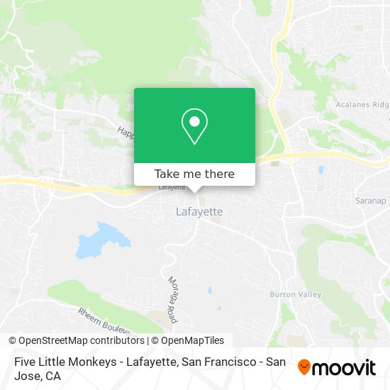 Five Little Monkeys - Lafayette map