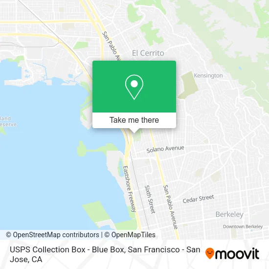 Mapa de USPS Collection Box - Blue Box
