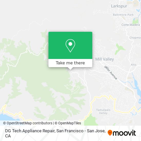 Mapa de DG Tech Appliance Repair