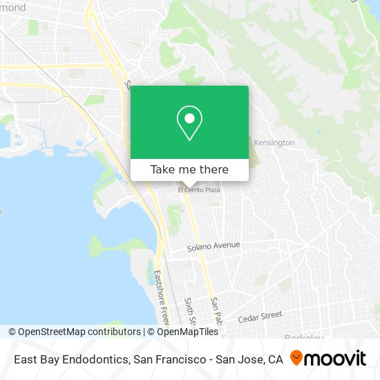 Mapa de East Bay Endodontics