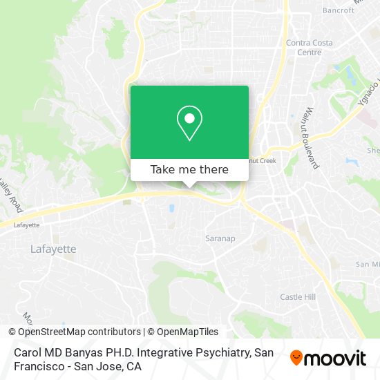 Mapa de Carol MD Banyas PH.D. Integrative Psychiatry