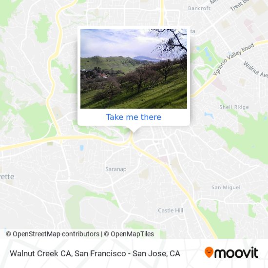 Walnut Creek CA map
