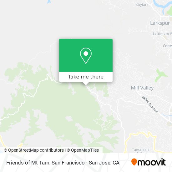 Friends of Mt Tam map