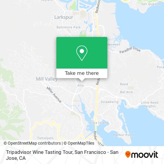 Tripadvisor Wine Tasting Tour map