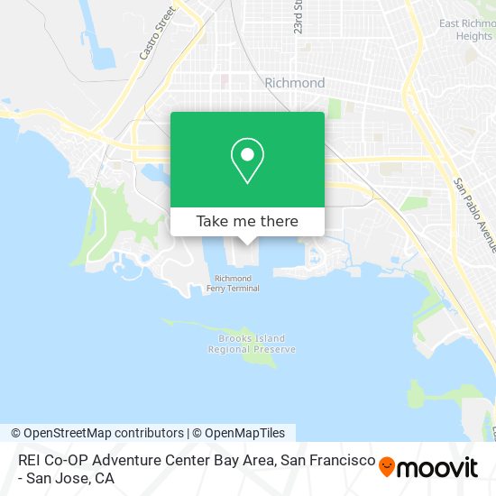 REI Co-OP Adventure Center Bay Area map