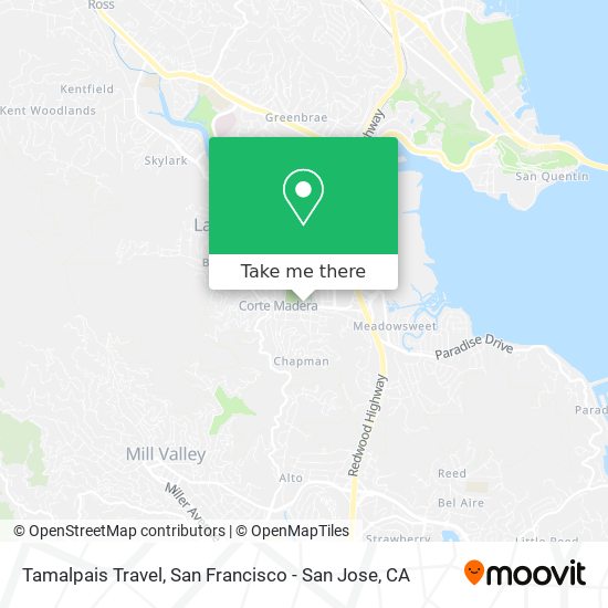 Tamalpais Travel map