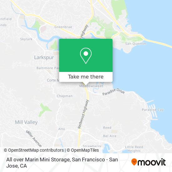 Mapa de All over Marin Mini Storage