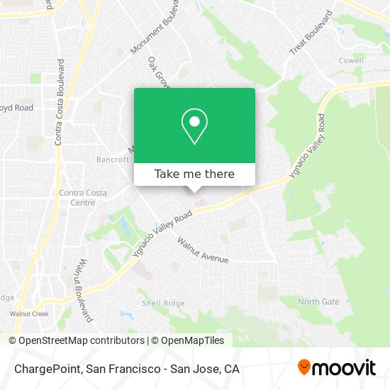 Mapa de ChargePoint