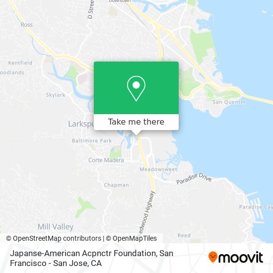 Japanse-American Acpnctr Foundation map