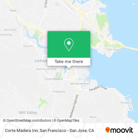 Corte Madera Inn map