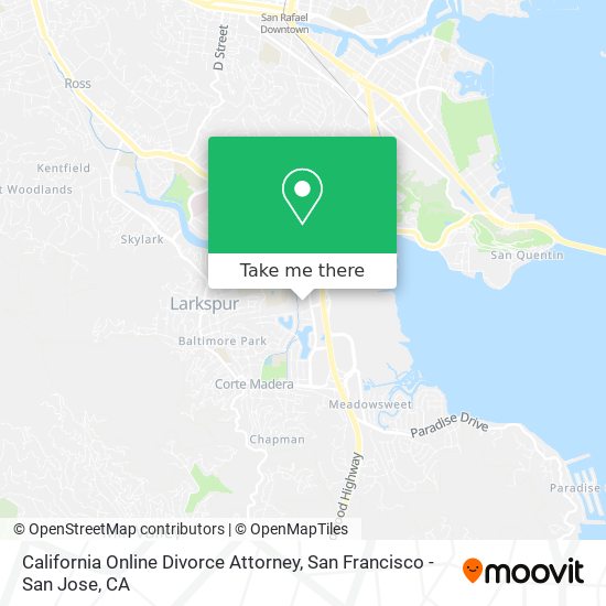 Mapa de California Online Divorce Attorney