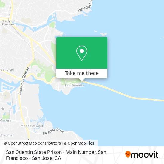 Mapa de San Quentin State Prison - Main Number
