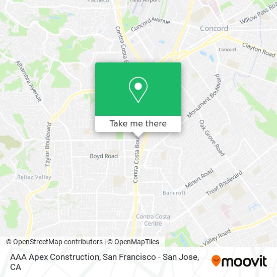 AAA Apex Construction map