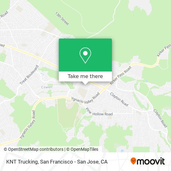 Mapa de KNT Trucking