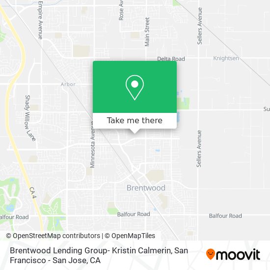 Brentwood Lending Group- Kristin Calmerin map