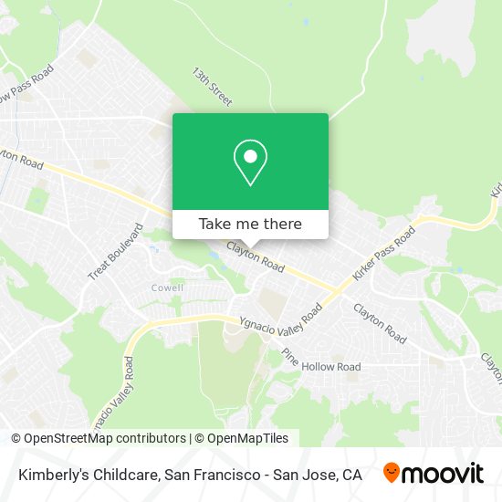 Kimberly's Childcare map