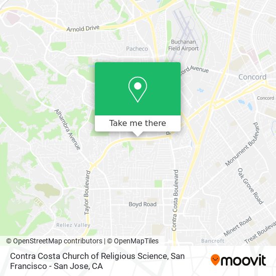 Mapa de Contra Costa Church of Religious Science