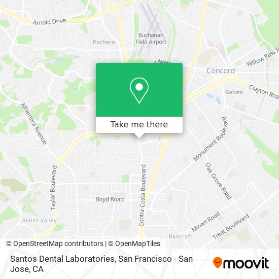Santos Dental Laboratories map