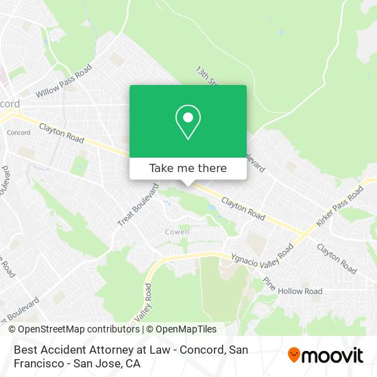 Mapa de Best Accident Attorney at Law - Concord