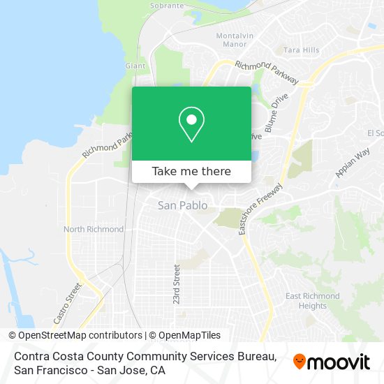 Contra Costa County Community Services Bureau map