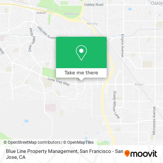 Blue Line Property Management map