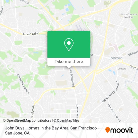 John Buys Homes in the Bay Area map
