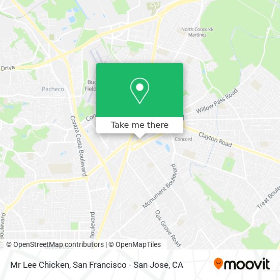 How to get to Mr Lee Chicken in Concord by Bus or BART?