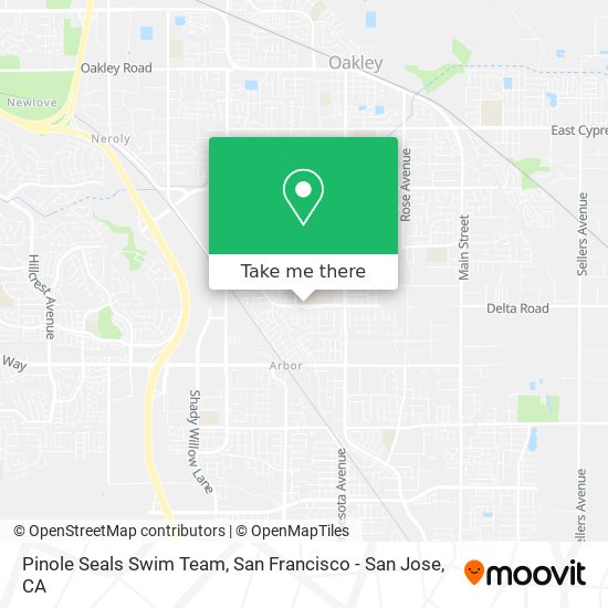 Pinole Seals Swim Team map