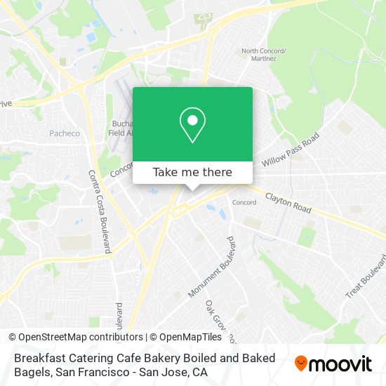 Mapa de Breakfast Catering Cafe Bakery Boiled and Baked Bagels