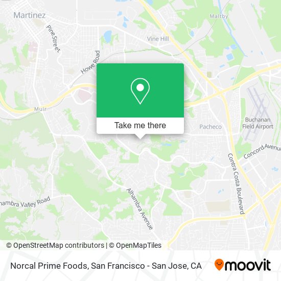 Norcal Prime Foods map