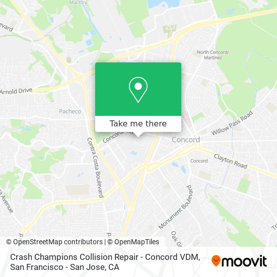 Crash Champions Collision Repair - Concord VDM map