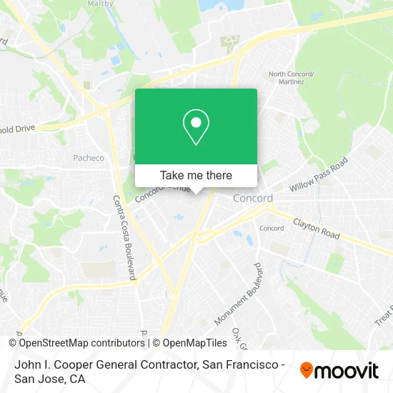 Mapa de John I. Cooper General Contractor