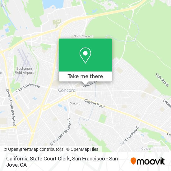 Mapa de California State Court Clerk