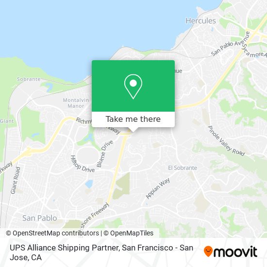 Mapa de UPS Alliance Shipping Partner