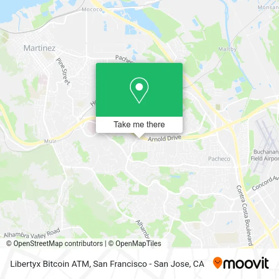 Mapa de Libertyx Bitcoin ATM