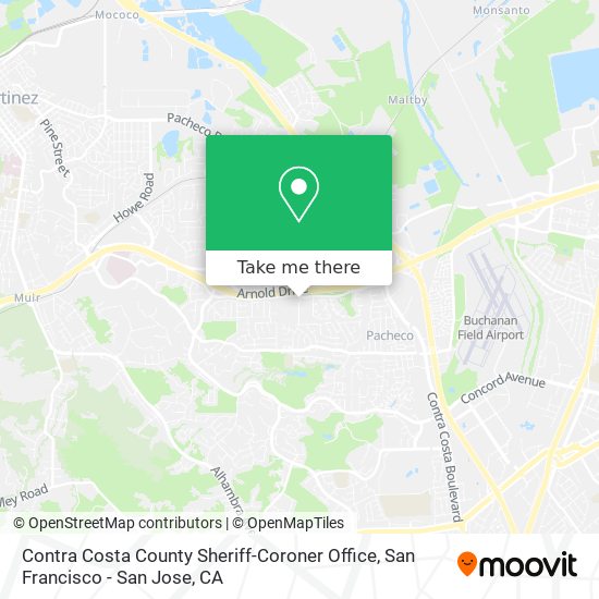 Contra Costa County Sheriff-Coroner Office map