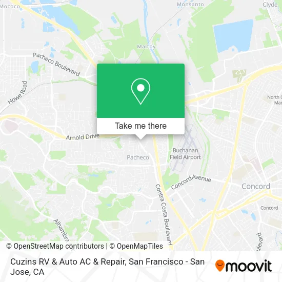 Mapa de Cuzins RV & Auto AC & Repair