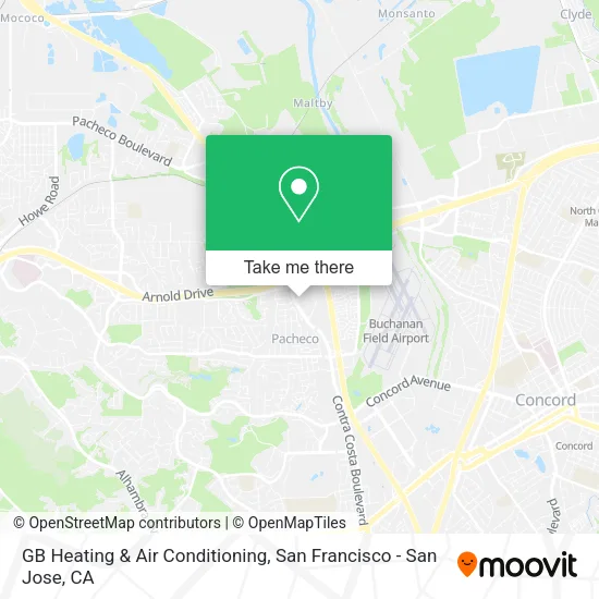 Mapa de GB Heating & Air Conditioning
