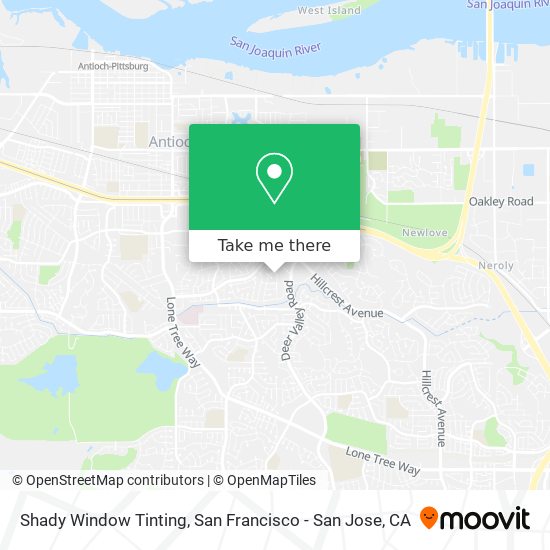 Mapa de Shady Window Tinting