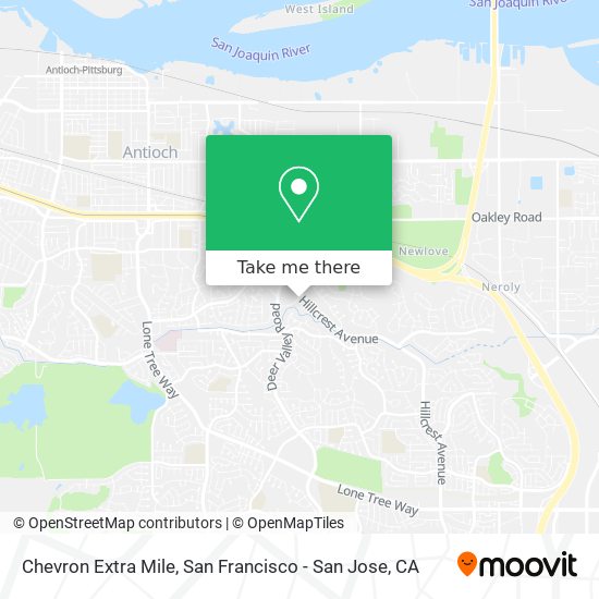 Chevron Extra Mile map