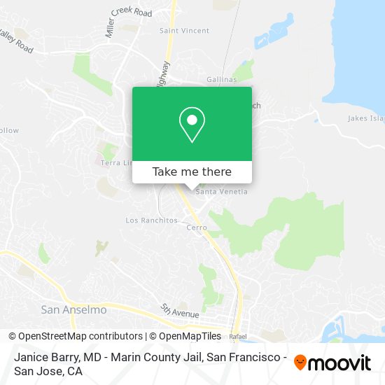 Mapa de Janice Barry, MD - Marin County Jail