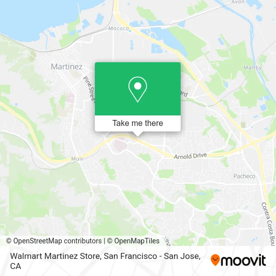 Mapa de Walmart Martinez Store